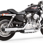 Freedom 3 1/4" Racing Slip-on Exhaust Chrome Harley Davidson Sportster XL 2004-2013