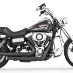 Freedom Performance Exhaust Staggered Duals Black W/Chrome Tips (2.5") 2006-2016 Harley-Davidson Dyna