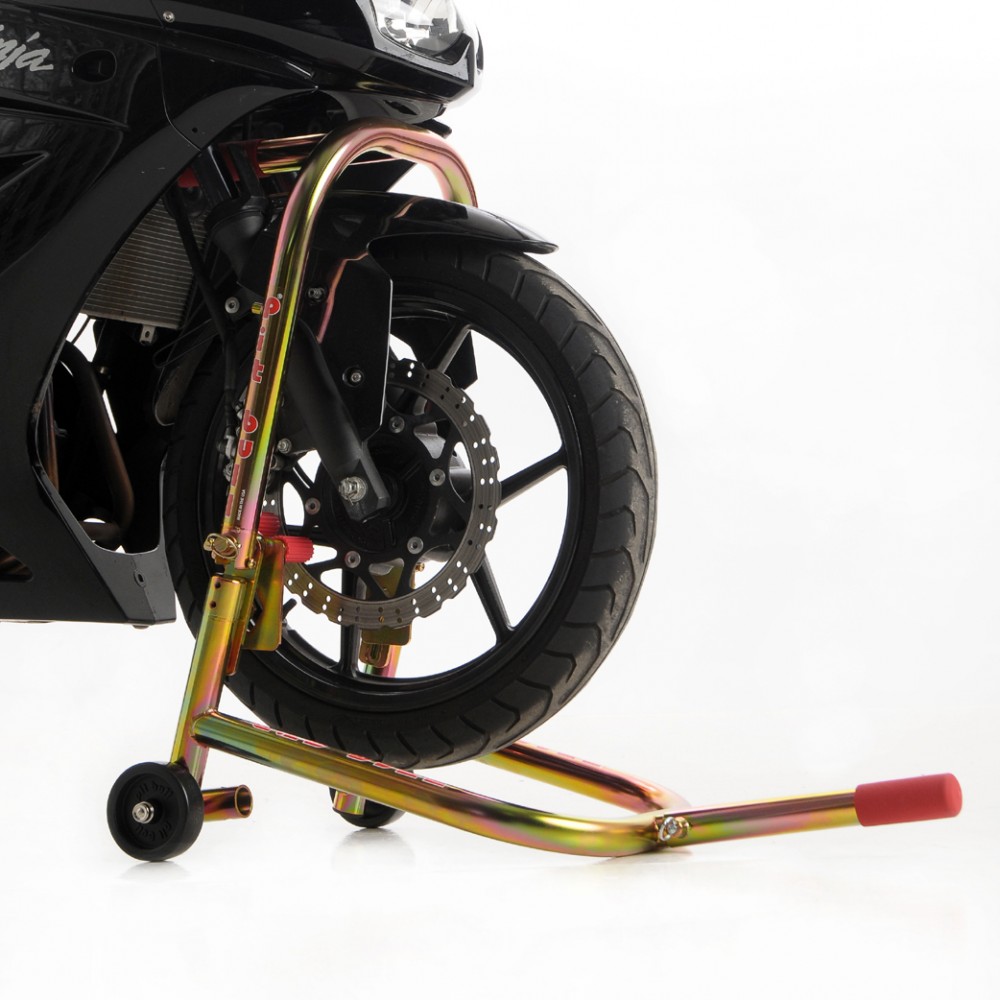 Pit Bull Motorcycle Hybrid Dual Stand Front both head lift and forklift