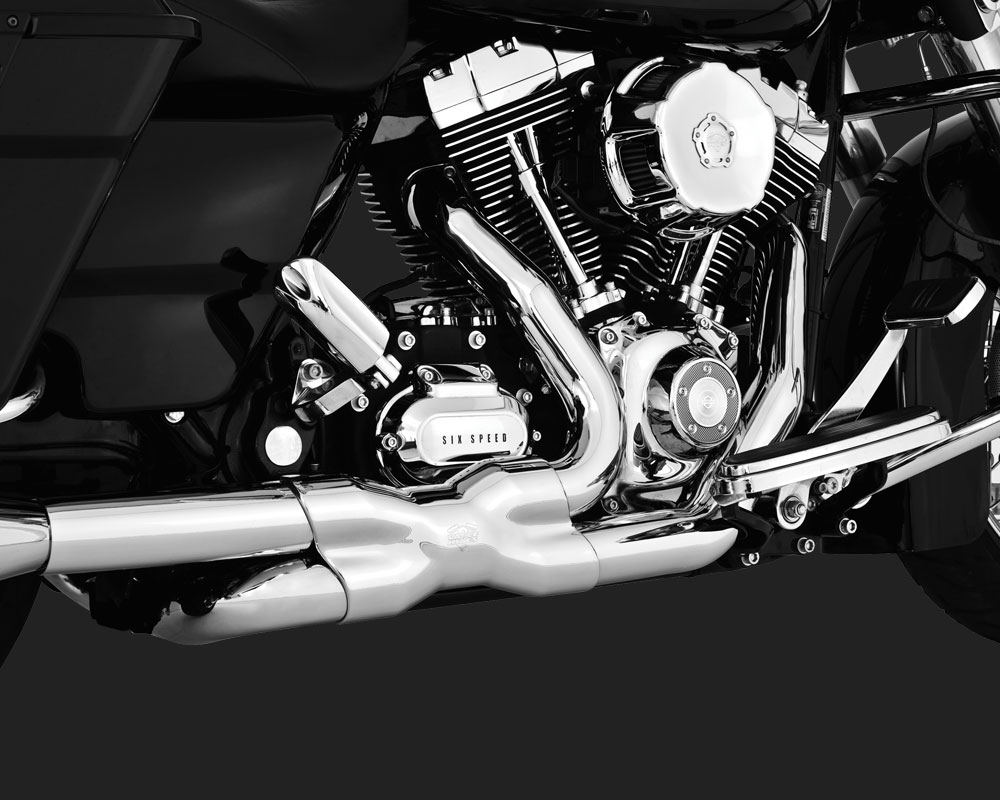 Vance & Hines Power Duals Exhaust Chrome Harley Davidson Touring - 16832
