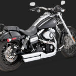 Vance & Hines Twinslash 3" Slip-Ons Exhaust Chrome Harley Davidson Dyna 2008-2017