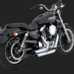 Vance & Hines Shortshots Staggered for V-Twin Exhaust Chrome Harley Davidson Sportster 2004-2013