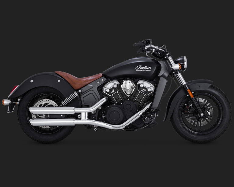 Vance & Hines Twin Slash Slip-Ons for Indian 3 in. Exhaust Chrome ...