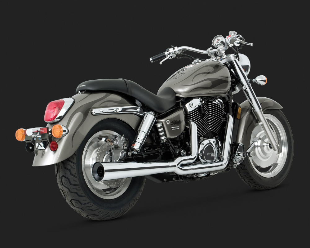 Vance & Hines Pro Pipe Exhaust Chrome Honda Shadow Sabre 1100 25401