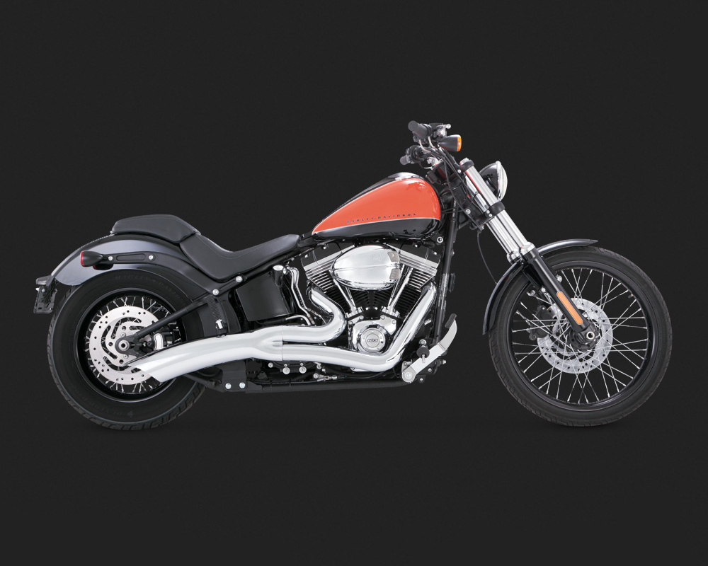 Vance & Hines Big Radius 2 into 1 Exhaust Chrome Harley Davidson Softail 28019