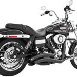 Freedom Sharp Curve Radius Exhaust Black Harley Davidson Dyna FXD 1995-2005