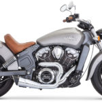 Freedom Scout Combat Shorty 2-into-1 Exhaust Chrome Indian  Scout / Scout Sixty / Scout Bobber 2015-2024