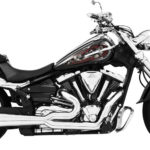 Freedom Combat 2 into 1 Exhaust Black Yamaha  Roadliner / Stratoliner 2006-2014