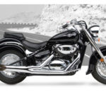 Hard Krome 2 -1 SideBurner Exhaust Chrome 2002-2014 Suzuki VL 800