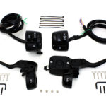 V-Twin Manufacturing Canada - Smooth Contour Handlebar Control Kit Black - 22-1168