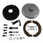 V-Twin Manufacturing Canada - Front Brake Backing Plate Kit Left Side Black - 23-9218