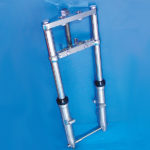 V-Twin Manufacturing Canada - Fork Assembly with Chrome Sliders Stock Length - 24-0598