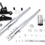 V-Twin Manufacturing Canada - FL Fork Assembly with Chrome Sliders - 24-0795