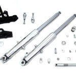 V-Twin Manufacturing Canada - 41mm Adjustable Fork Assembly with Polished Sliders - 24-1866