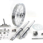 V-Twin Manufacturing Canada - 41mm Front Fork Wheel Assembly with Chrome Sliders - 24-2018