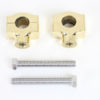 V-Twin Manufacturing Canada - 1  Handlebar Riser Set Brass - 25-1757