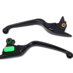 V-Twin Manufacturing Canada - Matte Black Smooth Wide Hand Lever Set - 26-0001