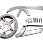 V-Twin Manufacturing Canada - Chrome Belt Guard and Pulley Cover Kit - 27-0619
