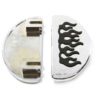 V-Twin Manufacturing Canada - Driver Footboard Set with Flame Design - 27-1202