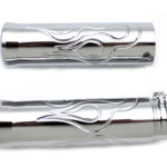 V-Twin Manufacturing Canada - Billet Flame Style Grip Set - 28-0576