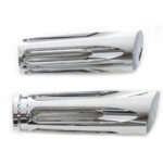 V-Twin Manufacturing Canada - Chrome Billet Slasher Style Grip Set - 28-0664