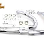 V-Twin Manufacturing Canada - Wyatt Gatling 2 into 1 Exhaust Header Set Chrome - 29-0932
