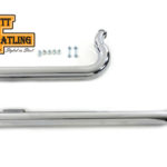 V-Twin Manufacturing Canada - Wyatt Gatling Exhaust Drag Pipe Set Slash Cut Chrome - 30-0383