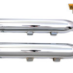 V-Twin Manufacturing Canada - Wyatt Gatling Chrome Slash Muffler Set - 30-0568