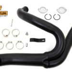 V-Twin Manufacturing Canada - Black Wyatt Gatling 2 into 1 Exhaust Pipe Header Kit - 30-0769