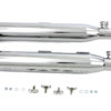 V-Twin Manufacturing Canada - Chrome Slip On Muffler Set With Black Tips - 30-1282