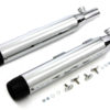 V-Twin Manufacturing Canada - Chrome Slip On Muffler Set With Black Tips - 30-1282 - Image 2