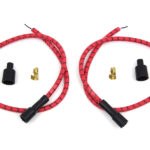 V-Twin Manufacturing Canada - Sumax Red with Black Tracer 7mm Spark Plug Wire Set - 32-7367