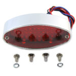 V-Twin Manufacturing Canada - Chrome Billet Oval LED Tail Lamp - 33-0443