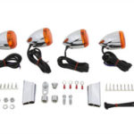 V-Twin Manufacturing Canada - Chrome Torpedo Bullet Turn Signal Kit - 33-0589