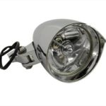 V-Twin Manufacturing Canada - 4-1/2  Round Chrome Billet Headlamp - 33-0659