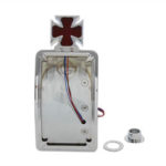 V-Twin Manufacturing Canada - Chrome Billet Tail Lamp Kit Vertical Curved Type - 33-0764