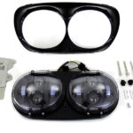 V-Twin Manufacturing Canada - Black Dual LED Headlamp Unit - 33-1101