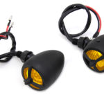 V-Twin Manufacturing Canada - Black Torpedo Bullet Style Marker Lamp Set - 33-1532