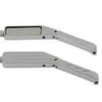 V-Twin Manufacturing Canada - Rectangle Ball Milled Mirror Set with Billet Stems - 34-0389