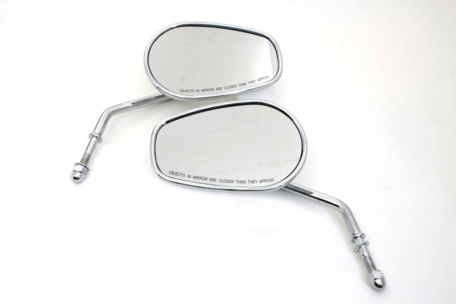 Black Taper Convex Mirror Set,for Harley Davidson motorcycles,by V-Twin