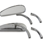 V-Twin Manufacturing Canada - Deco Mirror Set Billet Chrome - 34-1217