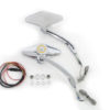 V-Twin Manufacturing Canada - Diamond Shape Mirror Set with Billet Stems - 34-1378