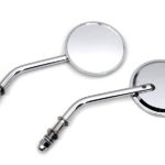 V-Twin Manufacturing Canada - Mini Round Mirror Set Chrome - 34-1830