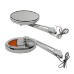 V-Twin Manufacturing Canada - Ellipse Mirror Set with LED Turn Signal - 34-6019