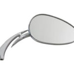 V-Twin Manufacturing Canada - Oval Mirror Chrome with Billet Sickle Stem - 34-8015