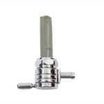 V-Twin Manufacturing Canada - Chrome Sifton Ball Petcock with Straight Outlet and Nut - 35-0597