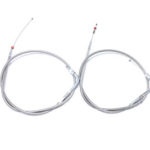 V-Twin Manufacturing Canada - 34  Stainless Steel Throttle and Idle Cable Set - 36-0841