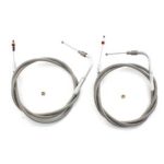 V-Twin Manufacturing Canada - Stainless Steel Throttle and Idle Cable Set - 36-0847