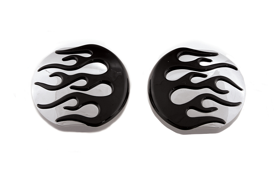 Flame Style Vented and Non-Vented Gas Cap Set,for Harley Davidson,by V-Twin