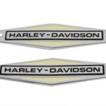 V-Twin Manufacturing Canada - OE Emblem Set with Black Lettering - 38-6682